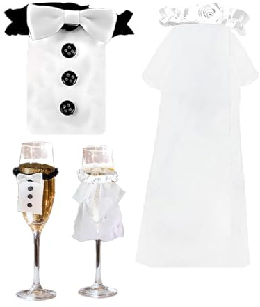 2 Stk Sektgläser Hochzeit Hochzeitsdeko,Mr & Mrs Deko Champagnerglas Sektglasüberzug Brautpaar Geschenke Hochzeitsgeschenk Mr Und Mrs Glasdekoration für Braut Bräutigam Verlobung Jubiläum Geschenk