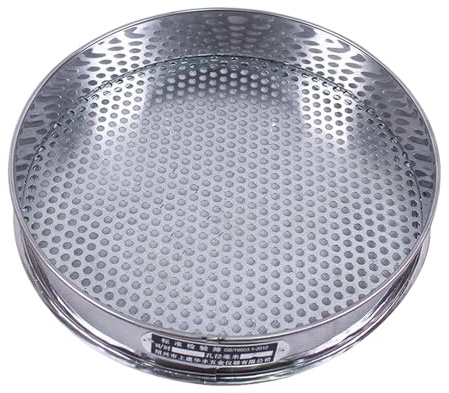 Bodensieb, Siebschale mit 7,87 Zoll Durchmesser, mit Lochschirm von 7,5 mm, robustes Steinbodensieb für Gartenarbeit, Dünger, Mehl für Bohnenböden, Backen