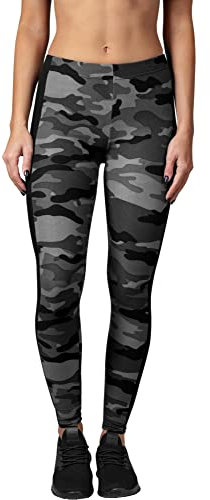 Urban Classics Damen Dames Camo Streep Leggings, Mehrfarbig (Dunkelcamo/Blk 00840), M EU