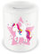 Samunshi® Kinder Spardose mit dem Motiv Großes Einhorn - Jungen und Mädchen Sparschwein Sparbüchse weiß