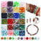 Colle 1200pcs Crystal Beads for Jewellery Making, 24 Colors Natural Irregular Stone Beads Kit