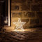 Lights4fun 35cm 200er LED 3D Stern Fensterbild Weihnachten Fensterdeko Timer Außen