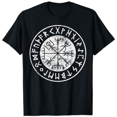 Vegvisir Wikinger Kompass Futhark Rune Kreis Viking-er T-Shirt