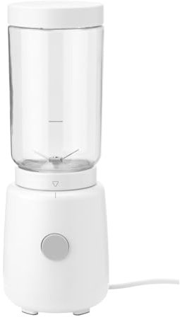 RIG-TIG Smoothie-Blender FOODIE - Persönlicher Frucht-/Gemüse-Shake-Maker - Shaker/Mixer mit Kunststoff- & Edelstahlgehäuse - Abnehmbarer Getränkebehälter - Küchenzubehör - 0,5 Liter, Weiß