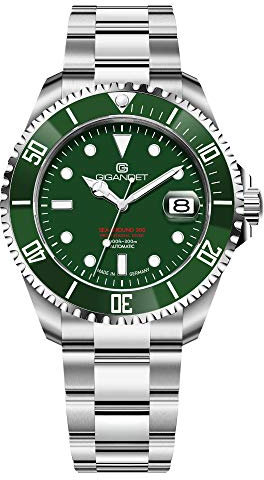 Gigandet Reloj automático para Hombre Sea Ground 300 - Fabricado en Alemania - Cristal de Zafiro - Swiss Super Luminova - Acero Inoxidable - 300m/30bar a Prueba de Agua - Verde - G300-006M