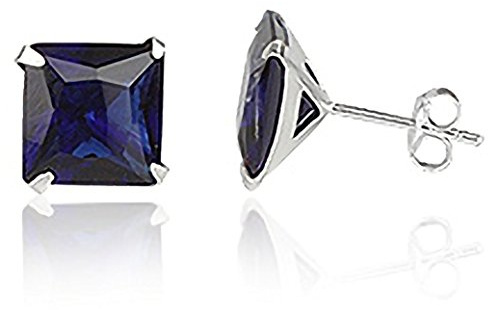EYS JEWELRY Damen-Ohrstecker eckig 925 Sterling Silber Zirkonia