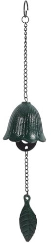 Vaguelly Scacciapensieri in Metallo Carillón Colgante Japonés Campane a Giapponese Retrò con Ciondolo a Foglia Campana de Viento para Jardín Decorazione per Giardino Casa Esterni Tempio Verde
