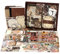 SUPRBIRD Scrapbooking Scrapbook Zubehör Set, Vintage Bullet Journal Zubehör, Notizbuch mit Raster A6, DIY Scrapbook Geschenk für Mädchen Damen, Grußkarten Dekoration (Schokolade)