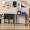 Schreibtisch Klappbar mit Monitorständer, Klapptisch Küche Campingtisch Klappbar Faltbar Gaming Tisch, Computertisch Foldable Camping Table Klappschreibtisch für Homeoffice Freien, Schwarz 80x45x75cm