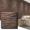 Art3d PVC Wave Panels for Interior Wall Decor, Antique Copper Textured 3D Wall Tiles, 19.7 x 19.7 (12-Pack), A10040AC
