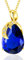 VONSSY Damenkette Edelstein Anhänger Halskette | Oval Teardrop Birne Kristall Rubin Smaragd Rosa Saphir Birthstone Halskette | Platin-Silber-Schmuckgeschenk