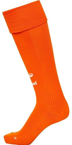 hummel Unisex Hmlessential Football Sock, ORANGE TIGER/WHITE, 47-50 EU