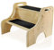 Merrynine Upgraded Wooden Step Stools for Kids, Toddler Step Stool with Non-Slip Mat for Bathroom Sink, Kitchen, Thickened Wood,Double Handles, Pre-Slotted Side Plate,(15.75*14.96*12.6,5.6LB,Natural)