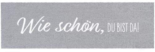 MOCAVI Mat Mini-Läufer 30x100 cm Indoor & Outdoor PVC-frei anthrazit Stiefelmatte schmal lang waschbar Terrassenmatte Schuhmatte Schuhparkplatz randlos rutschfest