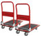 2er-Set Transportwagen klappbar 150 kg Tragkraft, B 47,5 x L 72,5 x H 83,5 cm Rollwagen mit Vollgummi-Reifen, Antirutschbeschichtung, Plattformwagen aus Stahl