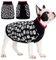 Leapsea Premium-Hundepullover mit Totenkopf-Design, Punk-Rock-Design, Welpenkleidung, Pixel-Skelett-Muster, Hunde-Weihnachtskostüm, geeignet für kleine und mittelgroße Hunde für Zuhause, Spaziergänge