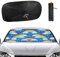 Pare-soleil pour pare-brise de voiture pliable avec nuages arc-en-ciel, gouttes de pluie, pare-soleil pour la plupart des berlines, SUV, camions, accessoires de voiture