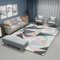 AITROMNI Kleiner Teppich Teppichboden Auslegware Lila-blaues Dreieck geometrisches Design Sofa Schlafzimmer Zubehör verschleißfest 160X230CM