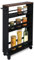 bomoe Nischenregal 15cm breit – Küchenwagen Küchenregal Schmal – Rollwagen Schmal 3 Fächer & Arbeitsplatte – Nischenschrank Küche Bad Büro – Bathroom Cart Nischenwagen Schwarz Braun 79x50 cm – Hylla