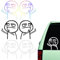 COYUN 3 Paar Auto Sticker, Lustige Aufkleber Auto, Despicable Me Fensteraufkleber, hochwertiger Aufkleber Auto Tuning