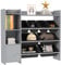AIYAPLAY Toy Storage Unit, with 8 Removable Bins, Storage Shelves, Cabinet, Toy Organiser, for Playroom, Kids Room, Nursery, Grey