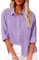AMhomely Summer Tops Women's Shirts Long Sleeve Button Down Blouses Cotton Linen Oversized Pullover Tees Blouses Lapel Loose Classic Tunic Tops Casual Smart Tshirts Going Out 04 Yellow 3XL