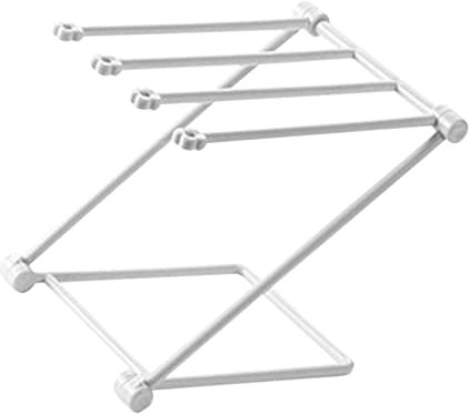 CFTGIW Countertop Dishcloth Drying Rack 4 Arms Folding Vertical Hand Towel Stand Dish Rag Storage Holder for Kitchen Light Gray Countertop Dishcloth Drying RackFolding (Light Grey)