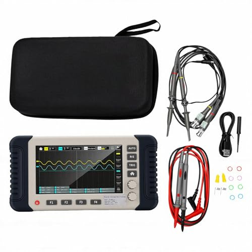 Eujgoov Oscilloscope Placeholder Multimeter Function Generator 3 in 1 Multifunctional Oscilloscope 100MHz 1GSa /s 7 Inch Touch Screen FFT X Y Mode Type C Charging