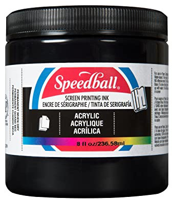 Speedball Acrylic Screen Printing Ink, 8-Ounce, Black