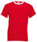 Fruit Of The Loom Herren T-Shirt Gr. XXL, Rot/Weiß.