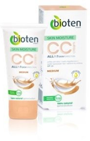 CC Cream All-in-One Skin Perfection (Medium) - Unifies Tone, Illuminates, Covers Imperfections -With 24-Hour Hydro-Nutrient & 100% Natural Quince Extract - 50ml by Bioten