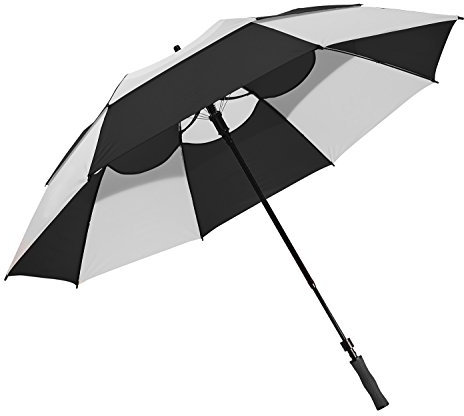 Bag Boy Wind Vent Golf Regenschirm, Schwarz/Weiß, 62-Zoll