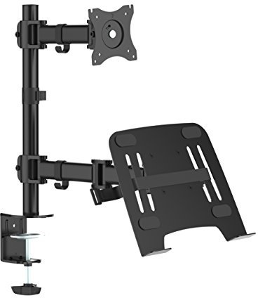 Pyle PLTLSTND23 Universal Dual Device Stand, Laptop & TV Monitor Screen Mount