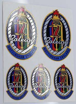 Raleigh mehrfarbig heron Vintage stil Kopf-abzeichen Fahrrad Sticker