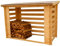 Abri Range-Bûches Fermé et Esthétique avec Structure Madriers Grand Volume de Bois, 4 Stères