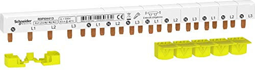 Schneider Electric - Resi9 - peigne monobloc - 3P+N - 63A - 13 modules - cache dents 5M - R9PXH413