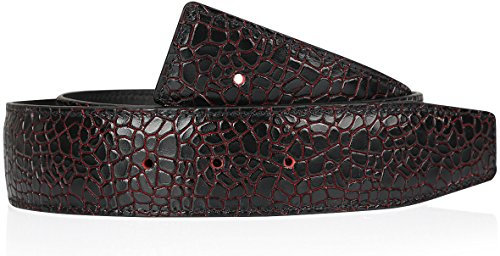 Wendegürtelin Schwarz Rot Dragon Eye in Echtleder für Herren & Damen 4 cm Breiter Gürtel 100 cm