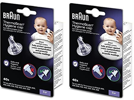 Braun ThermoScan Lens Filters - 40 ct, UV, Plastic, Pack of 2
