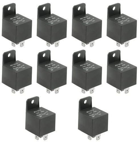 WMYCONGCONG 10 Stück 12V 40 Amp 5 Pin SPDT Schalter für elektrische Relais für Kfz-LKW-Boote Marine