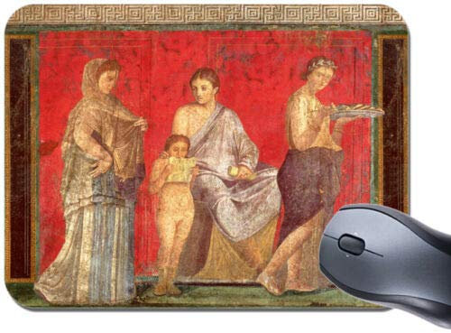 Villa dei Misteri Pompeii Fresco Mouse Mat. Villa of Mysteries Roman Art Mouse Pad