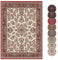 Hanse Home Design Kurzflor Wohnzimmerteppich Orient - Zabul Perser Look, Orientalischer Teppich für Esszimmer, Wohnzimmer, Schlafzimmer - Creme/Rot, 120x160 cm