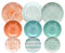 Tognana Agua - Juego de platos para 6 personas, 18 piezas, Stoneware, multicolor