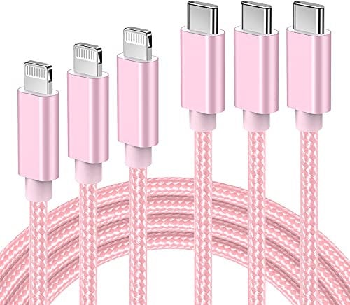 Quntis USB C to Lightning Cable MFi Certified 3 Pack 1+2+3M Fast Charging Syncing Cord Compatible with iPhone 11 12 13 14 Pro Max Xs XR X 8 Plus iPad Supports Power Delivery with Type C PD Charger