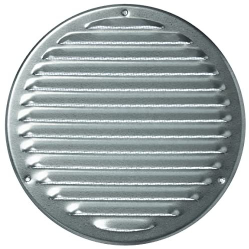Steinberg14 Grille d'Aération Ronde 200mm - Acier Galvanisé avec Maille de Protection - Grilles de Ventilation - Registre d'évacuation d'air