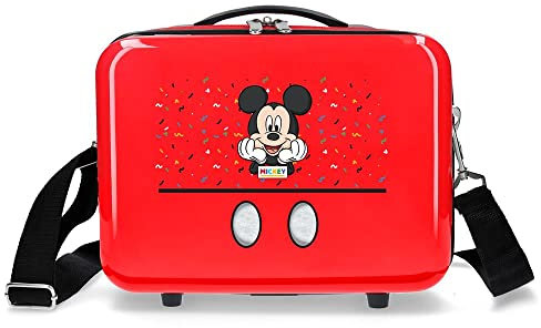 Disney Mickey It's a Topolino Thing beauty case adattabile con tracolla rossa 29 x 21 x 15 cm rigido ABS 9,14 L