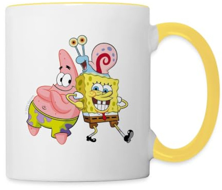 SpongeBob Schwammkopf Mit Patrick & Gary Tasse Zweifarbig