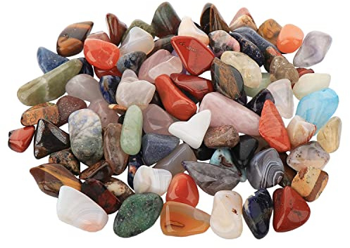 NKlaus 500g Afrika Mix Trommelsteine Handschmeichler 20-40mm Massagesteine Heilsteine Edelsteinperlen Naturform 12954