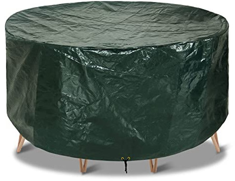 RICHIE Garden Furniture Covers - Waterproof Outdoor Table Covers 300x90cm, Breathable Polyethylene for Table and Chair (Green)