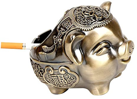 Aschenbecher Mit Deckel Schwein-Form Mit Rutschfestem Boden Kreativer Zigarettenaschenbecher Dekoration Zuhause BüRo