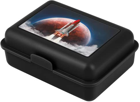 Baagl Brotdose Kinder für Schule – Lunchbox für Mädchen, Jungen, Kindergarten – Jausenbox, Brotzeitbox, Brotbox, Snackbox (Space Shuttle)